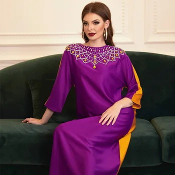 Luxusné Moslimských Abaya Diamond Kimono Dvojité Bočné Hidžáb Oblečenie Arabčina Ramadánu Eid Afriky Islamskej De Moda Musulman Djellaba Femme