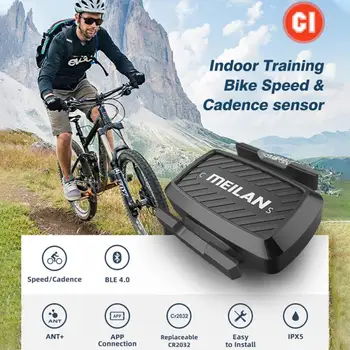 4 Druhy Bicyklov Senser Dual-mode Rýchlosť Behúňa Frekvencia Snímača Bicykli Tempa, Rýchlomer Senzor Bluetooth Senser 4.0 ANT Meilan C1
