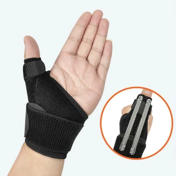1pcs Splint Thumb Brace Splint 2 Springs Support Thumb Trigger Finger Wrist Wraps for Wrist Stabilizer Left Right Hand Men Women