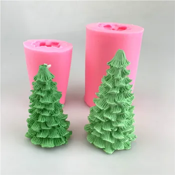 Pevné Vianočný stromček, silikónové formy čokoládový mousse ice cream pečenie nástroj remesiel živice sviečka formy mydlo formy