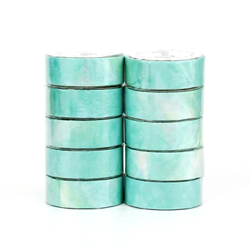 NOVÉ 10pcs/Veľa Dekoratívne Roztomilý Mint Zelenej Galaxy Washi Pásky Japonský Scrapbooking Nálepky, Lepiace Maskovacie Pásky na kancelárske potreby