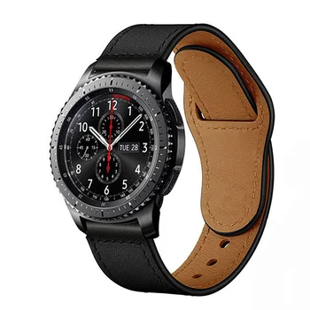 Huawei sledovať gt 2 popruh pre Samsung Galaxy Sledovať 46 mm Výstroj S3 hranici kožený pás 22 mm sledovať kapela Šport náramok watchband 46