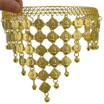 India Klasická Mince Strapec Brušného Tanca Hlavový Most Headpiece Koruny Kúzlo Tribal Vlasy Príslušenstvo Egyptské Šperky Čelo