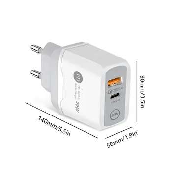 USB Nabíjačka, Rýchle Nabíjanie 20W Rýchle Nabíjanie pre IPhone 12 Pro Max Typu C Nabíjací Adaptér pre Samsung