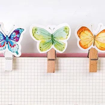 46pcs ružová Motýlie záhrady Mini box nálepky scrapbooking Cartoon zápisník dekorácie 4*4 CM