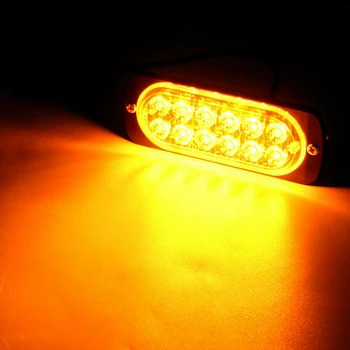 2* Pozornosti Jantárová 12 LED 36W Svetlo Bar Auto Truck Výstražný Maják Varovanie Lampa