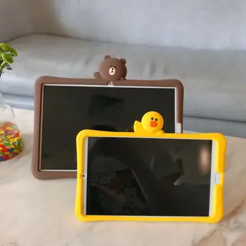 Deti Roztomilý Medveď Malá Žltá kačička Kremíka Tablet Ochranné puzdro Pre Ipad Pro 11