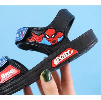 2021 Deti Chlapcov Spiderman Sandále Letné Plážové Topánky Otvorené detské Sandále Wild Boys Študent, detská Obuv
