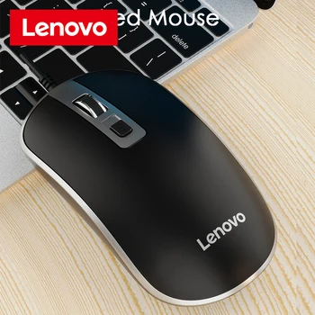 NOVÝ Lenovo M104 drôtová myš 800-1600DPI nastaviteľné protišmykové gumy dizajn notebooku business klávesnice nastavte na ľavej a pravej ruky