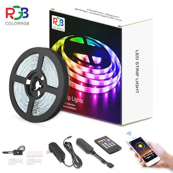 ColorRGB Hudbu, synchronizovať RGB5050 LED svetelné pásy Phone Kontrolované Hudby Svetelný Pás pre Domáce, Kuchyňa, TV, Party