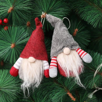 Anonymný Človek Bábiky Santa Claus Prívesok Figúrka Vianočný Strom Dekorácie Santa Plavidlá Ozdoby Nový Rok Doma Parapete Bábiky