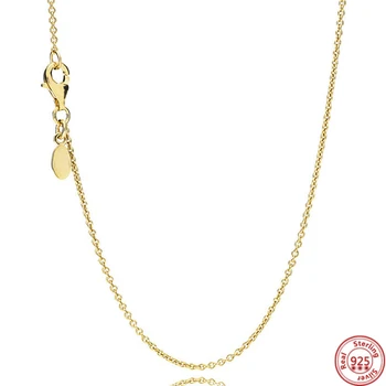 Hot Predaj 925 Sterling Silver Rose & Gold Color & Silver Shine Kotvových Reťazí Základné Náhrdelník Pre Ženy Kúzlo, fashion, DIY Šperky