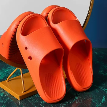 Vnútorné Komfortné Mäkké Jediným Priedušná papuče Muži ženy Non-slip Kúpeľňa Domov Topánky Ploché EVA Hrubé Listy dámske sandále