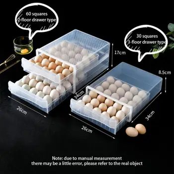 Veľkú Kapacitu Vajcia Držiak Pre Chladnička Domáce Vajcia Čerstvé Úložný Box Pre Chladnička Multi-Layer Slepačie Vajce Skladovanie Nádoba