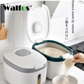 Walfos 5 L/10 L Ryža Vedro Valec Zrna Pet Skladovanie Potravín Kontajner BPA Free Kuchyňa Nano Vedro Hmyzu, odolné proti Vlhkosti-Dôkaz