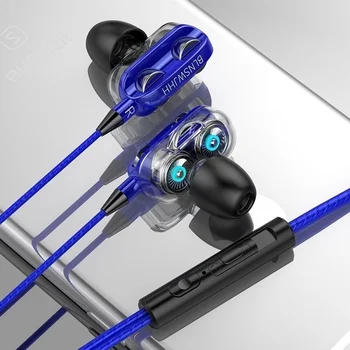 NOVÉ Káblové Stereo Slúchadlá Samsung Xiao Vysokej Basy 6D Stereo In-Ear HiFi Slúchadlá 3,5 mm Slúchadlá 1,2 m Šport Headset