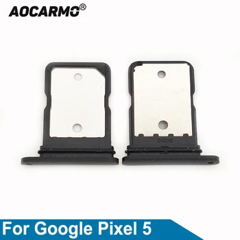 Aocarmo Black Pre Google Pixel 5 Sim Kartu SIM Slot Držiak na Náhradné Diely