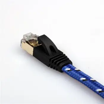 Premium 10 Gigabit Cat 7 Ethernetový Kábel Nylon Pletená 3.3 ft RJ45 Konektory Sieti LAN, Modem, Router, PC, Tlačiarne, spínaciu skrinku ADSL