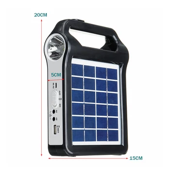 Prenosné 6V Nabíjacie Solárny Panel Power Skladovanie Generátor Systém USB Nabíjačku S Lampou Osvetlenie Domov Solar Energy System
