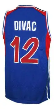 Vlade Divac #12 Jugoslavija Juhoslávii bule Biela Basketbal Jersey Mens Stitched Vlastné Ľubovoľný Počet Meno