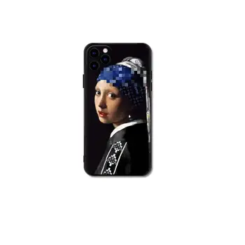 Vermeer mäkké puzdro pre iphone 12 mini 11 pro x xs max xr 8 7 6 6 plus SE 2 matný silikónové telefón maľovanie módne coque fundas