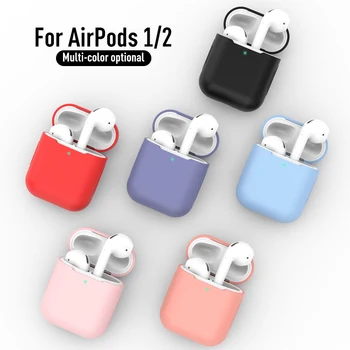 Mäkké Silikónové Obaly Na Apple Airpods 1/2 Ochranné Bezdrôtové Slúchadlá Kryt Pre Apple Vzduchu Struky Plnenie Box Tašky