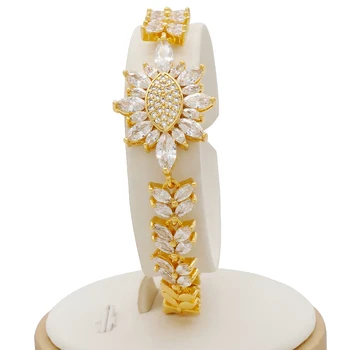 MIRAFEEL Luxusné Svadobné Šperky Zlatá Farba Reťazca Náramok pre Ženy Vysokej Kvality Kubický Zirkón Náramky