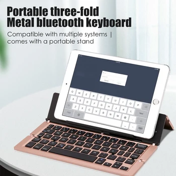 Skladacia iPad Bluetooth Klávesnica Pre iPhone Samsung Huawei Xiao Tabletu, Mobilného Telefónu, PC Počítač, Bezdrôtové pripojenie Notebooku, klávesnice