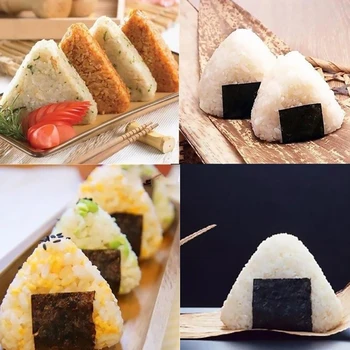 DIY Sushi Formy Onigiri Ryža Loptu Potravín Stlačte Transparentné Trojuholníkové Sushi Maker Formy Formulára Ryža Loptu Maker Príslušenstvo Bento Nástroj