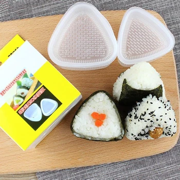 DIY Sushi Formy Onigiri Ryža Loptu Potravín Stlačte Transparentné Trojuholníkové Sushi Maker Formy Formulára Ryža Loptu Maker Príslušenstvo Bento Nástroj