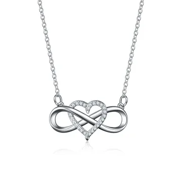 Nové Módne Európskej a Krásne Zlaté Srdce-Tvarované Šťastie 8 Diamond Láska Srdce Prívesok Náhrdelník Šperky