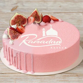 1Pcs Eid Mubarak Dekor Tortu Vzorkovníka Ramadánu Kareem Pečenie Pečiva Nástroj Fondant Tortu Vzor Tlač Šablóny Cake Decoration Nástroj
