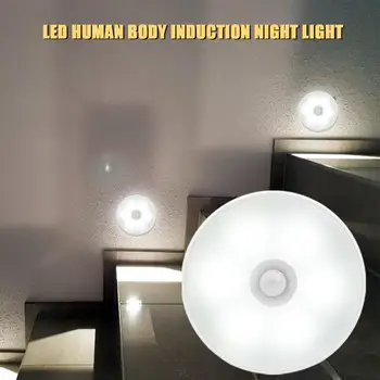 LED Senzor Pohybu Svetelný Nočné Svetlo USB Nabíjateľné Senzor Bezdrôtový Energia-úspory, Spálne, Skrine Svetelného Tela Indukčné Lampy