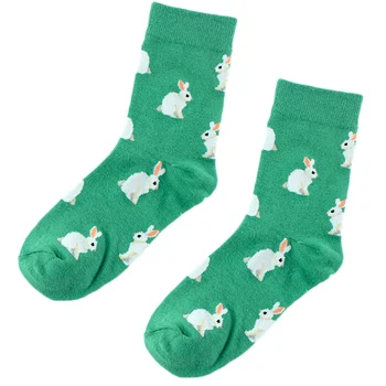 2021 Alpaky Slon Fox Králik Zvierat ponožky Bavlna Bežné Ponožky Teplé Ženy Streetwear Roztomilý Zábavné Ponožky Happy Dlho Calcetines