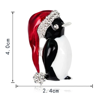 1PCS Penguin Crystal Brošňa Pin Veľkoobchod Roztomilý Kawaii Zvierat Módne Malé Brošňa Šperky Vianočný Darček Hot Predaj