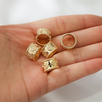 2 ks Temperament Krúžok perličiek retro štýle gold micro-intarzované zirkón hobby ručné Pôvab šperkov náhrdelník s príveskom