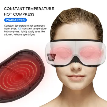 Smart Airbag Vibrácií Oko Masér Starostlivosť o Oči Instrumen Kúrenie Bluetooth Hudby Pressotherapy pre Oči Visual Ochranu Stroja