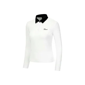 2021 Dámy Golfové Nosenie T-shirt Lidies Dlhý Rukáv Polyester Jar Outdoorové Športy Potu tričko