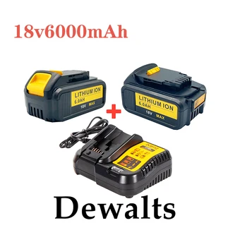 Nové 18V 6000mAh Liion Batéria DCB180 Nabíjateľná Batéria Pre DEWALT DCB180,DCB181 XJ DCB200,DCB201,DCB201-2,DCB204,DCB20 DCB182