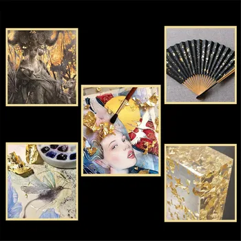10g Fólie, Papier DIY Lesklé Zlato Lístia Vločka Luxusné Živice Umelecké Dekorácie, Remeselné Gilding Dekorácie, Šperky, Takže Dodávky