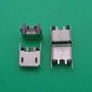 50pcs Micro mini USB, jack zásuvka nabíjací Port Dock pre ZX80-B-5P MICRO USB B typ vertikálnej SMT 5P konektor