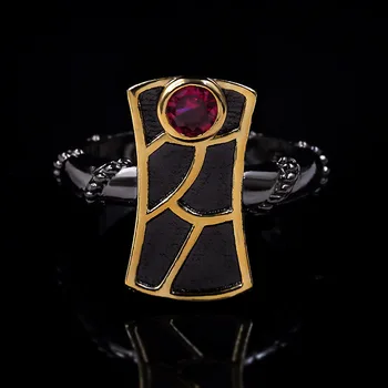 Nové Módne Tvorivé Tlačidlo Pár Prstene, Zlaté Čierna Vintage Štýl Prst Prsteň Veľkoobchod Darček Bague Bijoux