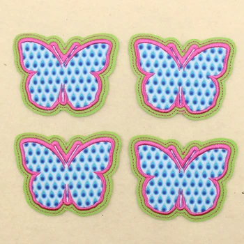 2 KS DIY Patch Roztomilý 3D Butterfly Škvrny Cartoon Zvierat Výšivky Nášivka Žehlička na Transfery na Oblečenie Oblečenie, Šitie Textílie