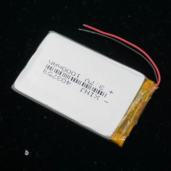 XINJ 3,7 V 1000mAh Polymer Li Lítiové Batérie, 403759 Pre MP4 MP5 GPS, PSP E-book Jazdy Rekordér DVR Kamera DVC