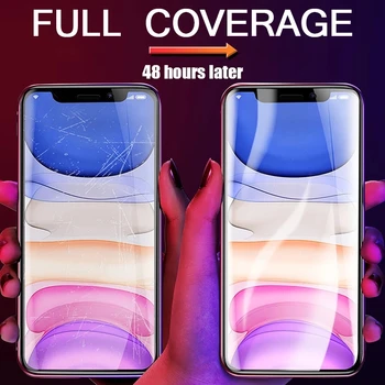Ochranné Sklo Pre iPhone 6 7 8 plus XR X XS pohár plný kryt iPhone 11 12 Pro Max Screen Protector Hydrogel Film