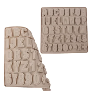 Nové anglické abecedné a Číselné Symboly, Silikónové Formy Kuchyňa Živice Pečenie Nástroj DIY Torte Čokoláda Fudge Čipkou Dekorácie Epoxidové Formy