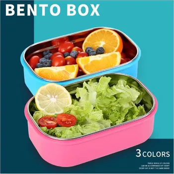 Z nehrdzavejúcej Ocele Nepresakuje Lunch Box, Izolované Bento Box Potravín Kontajner s Izolovaným Obed Taška Dospelých, Deti , Muži, Ženy