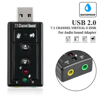Vysoko Kvalitný Mini USB 2.0 3D Externé 7.1 Kanál, Virtuálny 12Mbps Audio Zvukové Karty Adaptéra