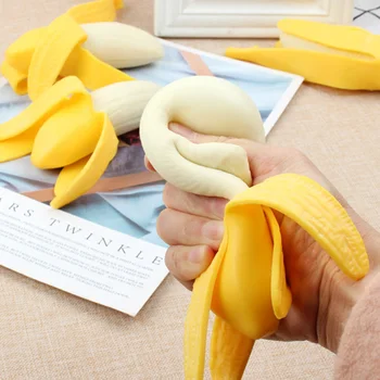 Roztomilý Vtip Peeling Banán Prebiť Fidget Hračky Relaxačná odbúranie Stresu Rozbalí Squeeze Žart Triky Deti Hračky pre Dary