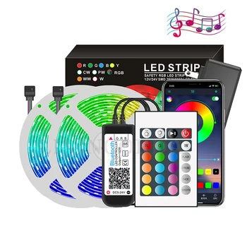 RGB DC12V flexibilné LED svetlo s TV ploche podsvietenie displeja APLIKÁCIE Bluetooth hudobné svetlo s 5050 set atmosféra, hudba, svetlo bar